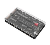 Generic Hub Ventola PWM ARGB Magnetico a 16 Vie con Custodia in Acrilico per Cablaggio Senza Ingombri Ed Espansione della Scheda Madre