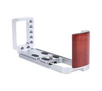 Generic Impugnatura a Forma di L per Fotocamera Maniglia Portatile in Legno Piastra a Sgancio Rapido per XT30 XT20 Impugnatura in Lega di Alluminio, Adatta per Feiyu Benro, Design a Base Cava
