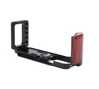 Generic Impugnatura a Forma di L per Fotocamera Maniglia Portatile in Legno Piastra a Sgancio Rapido per XT30 XT20 Impugnatura in Lega di Alluminio, Adatta per Feiyu Benro, Design a Base Cava (BLACK)