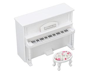Generic in Miniatura Simulato per Casa delle Bambole 1:12 con Sgabello Musicale, Lavorazione Squisita per Collezionisti di Box/Cover delle Bambole, Coltiva creatività e Immaginazione