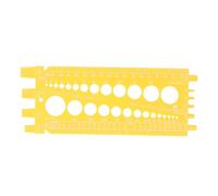 Generic Indicatore delle Dimensioni dei Bulloni, Indicatore delle Dimensioni dei Bulloni Compatto e Portatile con Chiaro per la Riparazione dell'auto (YELLOW)