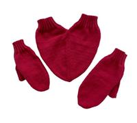 Generic Innamorati: guanti caldi in un set da 3, incluso un guanto diviso per la mano per coppie, per esterni e interni in rosso