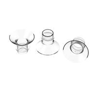 Generic Inserti Flangiati per Tiralatte Materno Sostituzione Pratica Ed Efficiente per Tiralatte per Madri con Capezzoli Piccoli 21 Mm, 19 Mm, 17 Bianco e Trasparente Confezione da 3 (19 mm)