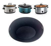 Generic Inserto per fornello lento, riutilizzabile, adatto per Crock-Pot 7-8 Quart, pentola ovale, facile da pulire, senza BPA, resistente al calore, inserto in silicone nero