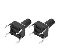 Generic Interruttore a Pulsante Tattile Momentaneo da 100 Pezzi, Design Resistente e Compatto Risposta Rapida Nei Progetti Elettronici, 6 X 6 X 10 Mm, Plastica Tecnica