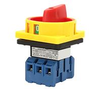 Generic Interruttore Automatico di Carico Premium 25A/32A Camma Rotante a 3 Poli a 2 Posizioni Interruttore di Accensione/spegnimento Prestazioni Stabili per Macchine Utensili e Macchinari (32A)