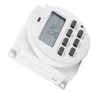 Generic Interruttore di Controllo Intelligente Durevole Timer Digitale 12V per Irrigazione Lampada Stradale Elettrodomestici 6 * 3 * 6.1 Cm Bianco