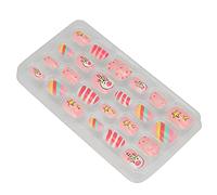 Generic Kids Fux Nails, Pressione Brillante di Ragazze Pressa su Unghie False Copertura Completa per il Tecnico delle Unghie per la Casa per il Salone di Manicure (03)