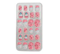 Generic Kids Fux Nails, Pressione Brillante di Ragazze Pressa su Unghie False Copertura Completa per il Tecnico delle Unghie per la Casa per il Salone di Manicure (02)