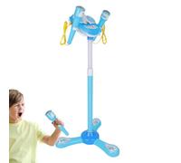 Generic Kindermikrofon mit Ständer Kindermikrofonspielzeug Karaoke-Maschine mit Musik,Mikrofonständer-Spielset Kinder-Stehmikrofon, Mikrofonspielzeug mit Ständer für Zuhause