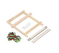 Generic Kit Artigianale per Telaio per Tessitura per Bambini Funzionamento Semplice per Principianti Realizzato in Resistente Legno di Pino 21 Cm