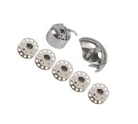 Generic Kit Bobina per Macchina da Cucire Gancio per Navetta in Metallo Resistente per per Bobina per Macchina da Cucire Domestica Vecchio Stile per Tutte le Vecchie, 1 per + 5 Bobine per Cucito