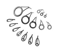 Generic Kit Completo di Guide per Punte per Canna da Pesca da 25 Pezzi, Guide in Acciaio Inossidabile e Ceramica di Alta qualità, Ideali per la Pesca in Mare e in Acqua Dolce, Scatola Compatta Inclusa