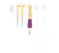 Generic Kit di Aghi da Ricamo con Comoda Impugnatura per Artigianato Fai-da-te, Ottimo Regalo per gli Amanti del Ricamo, Materiale in Plastica e Metallo per Vestiti/decorazioni per la Casa