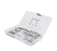 Generic Kit di Assortimento di Perni Cotter, Kit Set di Fissaggio Split Assortimento 175pcs Clamp/Holder Metall a Perno Cotter per il Seminario di Macchinari