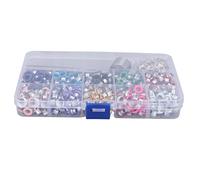 Generic Kit di Attrezzi per Anelli di Tenuta in 10 Colori Struttura Robusta Facile Installazione per Borse, Scarpe, Abbigliamento, Set di 400 Occhielli Occhielli in Metallo per Tessuto (ferro,