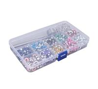 Generic Kit di Attrezzi per Anelli di Tenuta Set di Occhielli per Struttura Robusta per Modifiche di Abbigliamento e Artigianato Fai-da-te Ferro Materiale Plastico Placcatura Colorata per Borse