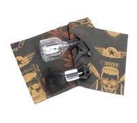 Generic Kit di Attrezzi per Mantella Barbiere in Plastica Resistente Completo di Spazzola per Spolverare il Collo per il Taglio dei Capelli Domestico, 3 Articoli (Stampa dorata)
