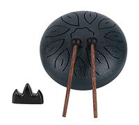 Generic Kit di Batteria con Lingua in Acciaio Ethereal 11 Toni con Accessori per Yoga e Sollievo Dallo Stress, Acciaio Al Carbonio da 6 Pollici