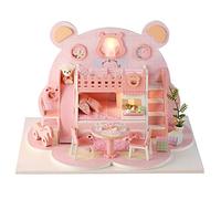 Generic Kit di Casa in Miniatura Fai -da -te, Casa in Miniatura da Bambola per Adulti Modello a Legno a Legna in Legno con una per Bambole Bambole in 3D per Giocattolo da Ragazza