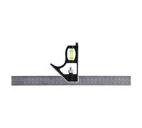 Generic Kit di Combinazione del Righello, Set Quadrato di Lavorazione del Legno GD Righello, Ingegneri Combinazione Angolo Retto in Acciaio Inossidabile Kit Set Quadrato 300 Mm per la Marcatura di