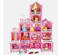 Generic Kit di Costruzione di Box/Cover delle Bambole Femminili, Plastica per le Bambole per le Ragazze Edifici Giocattolo di Treno Rosa abilità della Mano Allenamento per il Cervello Coltiva la