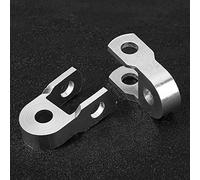 Generic Kit di Estensione 2 Pezzi per Riser Ammortizzatore Posteriore Moto Argento Universale per Trazione in Salita Ripida Sul Veicolo per Protezione Smorzamento (Nessuna vite)