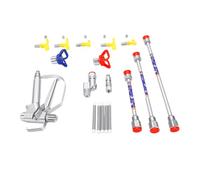 Generic Kit di Estensione per Spruzzatore di Vernice Airless 23 Pezzi Accessori Durevoli per la Decorazione Domestica Alluminio e Acciaio Inossidabile 3600PSI