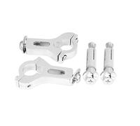 Generic Kit di Montaggio per Morsetto per Paramani per Moto, Lega Durevole, 22 Mm, Supporto per Morsetto per Paramani per Moto, per la Maggior Parte delle, Motocross, Argento, 2 Morsetti, 2 Viti
