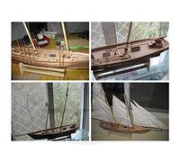 Generic Kit di Nave per Barca a Vela in Legno Modello in Scala 1/120 410mm Assemblaggio Fai-da-te per Regalo di Decorazione Domestica (Colore del legno)