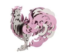 generic Kit di puzzle 3D in metallo a forma di gallo zodiacale, fatto a mano, modello in metallo fai da te, puzzle meccanico 3D per adulti da costruire