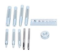 Generic Kit di Rivetti in Pelle, Strumento per Punzonatura Rivet Strumento Rivet Snap Setter Setter Base Punta Punch Foro Struttura Set Kit Craft Craft Hardware