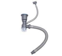 Generic Kit di Scarico per Lavello da Tubo Espandibile Durevole per un Drenaggio Rapido Facile Installazione per Uso Domestico in Acciaio Inossidabile 201 PP PVC