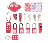 Generic Kit di Tagout di Blocco di Sicurezza Serrature Industriali Durevoli per la Gestione di Apparecchiature Elettriche, Nylon in Acciaio Inossidabile ABS per Operazioni Elettriche Meccaniche