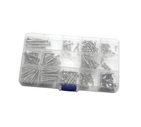 Generic Kit di Viti per Chitarra, Kit di Riparazione per Chitarra, Viti di Montaggio per Parti di Liutaio, Scatola di Assortimento per Interruttore Pickup, Pi, Argento