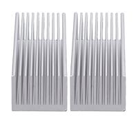 Generic Kit Dissipatore di Calore Compatto in Alluminio per CPU con Chip Elettronico, Dissipatore di Calore 100x40x30mm, Alette di Raffreddamento 2 Pezzi per Ultrasuoni, Router (Senza adesivo)