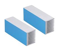 Generic Kit Dissipatore di Calore Compatto in Alluminio per CPU con Chip Elettronico, Dissipatore di Calore 100x40x30mm, Alette di Raffreddamento 2 Pezzi per Ultrasuoni, Router (Con adesivo