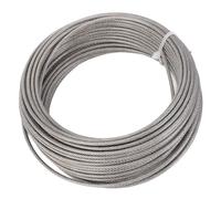 Generic Kit Fune Rivestita in Blu Cavo in Acciaio Inossidabile 304 66 Piedi 3 Mm, Resistente Ai Raggi UV per Stendibiancheria e Supporto per Piante, Installazione Semplice con Cacciavite Incluso