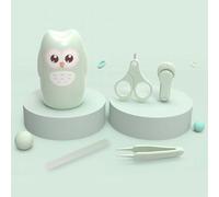 Generic Kit Manicure per Bambini Pinzetta con Punta Arrotondata, Kit per Unghie per Bambini Antipolvere, Set per la Cura delle Unghie per Facile da Organizzare per Neonato, Materiale: Acciaio (Verde