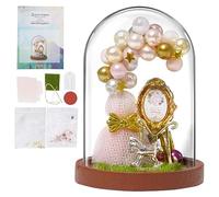 Generic Kit Modello in Legno in Miniatura per Casa delle Bambole Fai-da-te per Regali di Compleanno per Ragazze per Bambini 4,5x2,6x2,6 Cm (MINI001 Testimone della felicità)