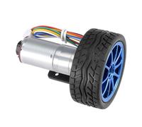 Generic Kit Motoriduttore Encoder Robot per Auto Intelligente Fai-da-te per Attrezzature per Macchinari DC12V, Ruota da 65 Mm, JGA25-371, Rotore Ad Alta Precisione, Lunga Durata per Robot (Velocità