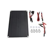 Generic Kit Pannello Solare 12V Ad Alta Efficienza da 20 W con Spie Luminose per Ricarica Auto, Moto, Barca, Materiale di Lunga Durata