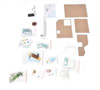 Generic Kit per Casa delle Bambole in Miniatura Creativo Assemblaggio Fai-da-te per Adolescenti e Adulti Regalo di Compleanno Legno Composito 25,1 X 19,6 X 18 Cm