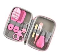 Generic Kit per la Cura del Bambino, Set per la Cura del Neonato Portatile e Sicuro, per Ragazzi e Ragazze, Assistenza Sanitaria per L'asilo Nido, Plastica e Metallo (PINK)