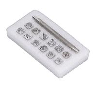 Generic Kit per Timbratura Pelle Modelli Innovativi 12 Timbri con Manico per Progetti Personalizzati in Pelle Metallo di Alta qualità (Lega di zinco, acciaio inossidabile 3)