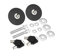 Generic Kit Perno di Bloccaggio del Cofano Motore Universale per Auto Chiusura a Scatto di Sicurezza in Lega di Alluminio Durevole per Auto da Rally Professionali (BLACK)