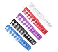 Generic Kit Pettine per Taglio Capelli Barbiere, 5 Pettini Professionali Antistatici per Styling in Blu Bianco Rosso Viola Nero, Facile Impugnare, 8 X 1,6 Pollici