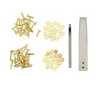 Generic Kit Rivetti in Rame Rivetti e Bave in Ottone Ad Alte Prestazioni per Progetti Fai da Te di Artigianato in Pelle, Realizzazione di Cinture (plastica, rame, acciaio inossidabile)