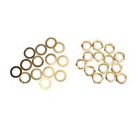 Generic Kit Rondelle per Dadi per Chitarra Elementi di Fissaggio per Connettori Lisci per Basso Elettrico Filettatura Femmina M9, 14 Pezzi Rondelle per Dadi in Metallo per Connessione Presa Jack,