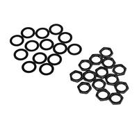 Generic Kit Rondelle per Dadi per Chitarra Elementi di Fissaggio per Connettori Lisci per Basso Elettrico Filettatura Femmina M9, 14 Pezzi Rondelle per Dadi in Metallo per Connessione Presa Jack,